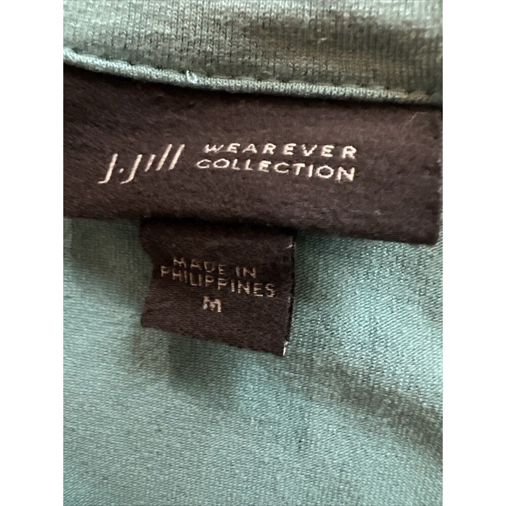J. Jill Wearever Collection Dress Tank Dress Turquoise Floral Band V Neck Medium - Picture 5 of 9